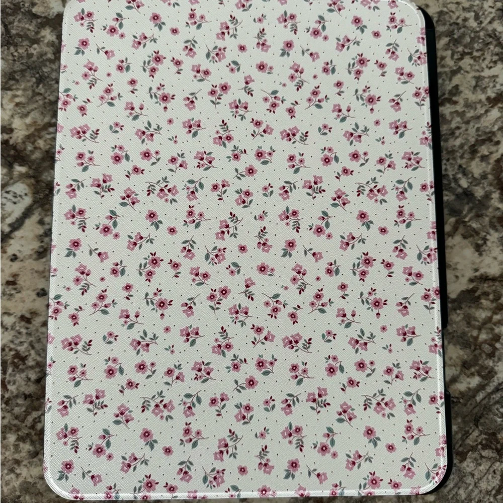 Floral Tablet Case - Pink and White
